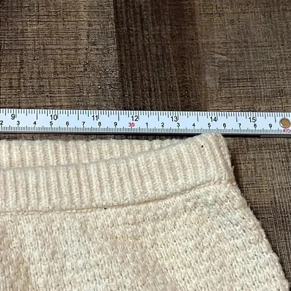 Free People short skirt Md womens cream polyester elastane pull on party event - Picture 2 of 8